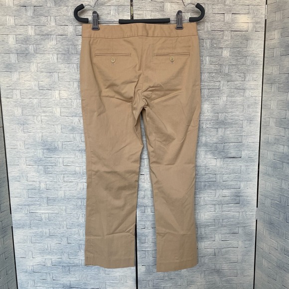 Theory Pants Womens‎ 2 Tan Khaki Straight Leg Cropped Career Workwear - Picture 2 of 8